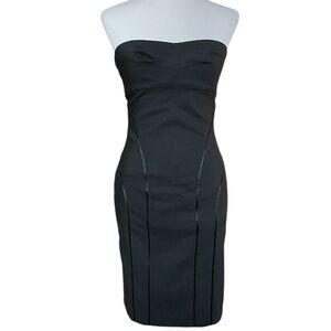 Express strapless black mini dress